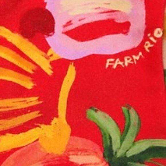 Farm Rio Mixed Fruits Ocean High-Waisted Bikini Bottom - Picture 5 of 12